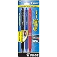 Pilot FriXion Clicker Retractable Erasable Gel Pens, Fine Point, Black/Blue/Red Inks, 3-Pack (31467)
