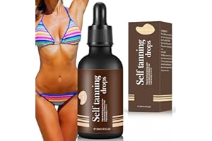 PHOMANTTONARY 30ml Gocce Autoabbronzanti, Siero Autoabbronzanti Corpo, Gocce di abbronzatura istantanea per un effetto Uniforme, Autoabbronzante Concentrato per corpo e viso