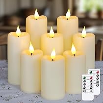 6 Bougies LED Sans Flamme - Flamme Vacillante Réaliste - Télécommande Et Minuterie - Décoration Noël, Fenêtres, Ambiance