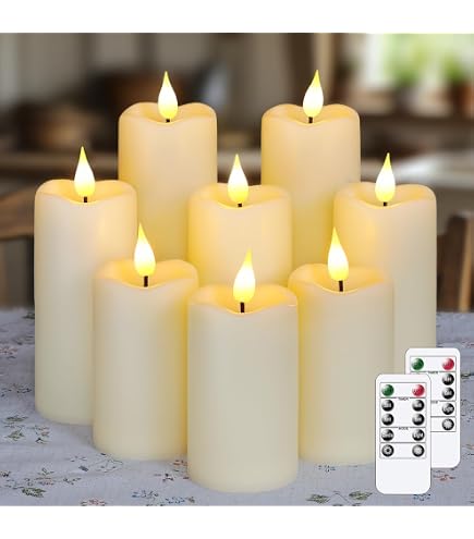 Lot De 12 Bougies LED Sans Flamme WRalwaysLX - Télécommande Et Minuterie - 3.8x8cm - Pour Décoration Intérieure