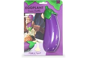 Bubblegum Stuff - Bouteille de sauce aubergine – Accessoire de cuisine, bouteille à presser en plastique, ketchup, mayo ou sauce maison – 330 ml