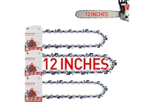 FuGuiB 12 Pulgadas Cadena Motosierra,3/8"LP 1,1 mm 44 Eslabones 30 cm Cadenas Para Motosierras Paquete De 3,Minicadenas De Repuesto, Compatibile con Stihl 017, MS 170, 018, MS 180, 019T, MS 190T