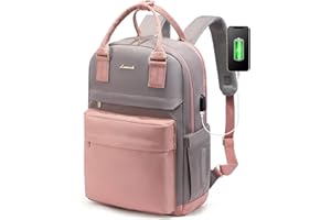 LOVEVOOK Plecak damski, 15,6 cala, plecak szkolny, dla dziewcząt, nastolatków, z przyłączem ładowania USB i kieszenią na laptopa, wodoszczelny plecak szkolny, plecak dzienny, elegancki, do szkoły, na