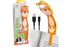 GIFTS FOR READERS & WRITERS Flexilight wiederaufladbare Leselampe | 2 in 1 Lesezeichen Buch Licht | LED Clip On Leselampe | Kinder und Erwachsene Buchlampe | Buchzubehör | Geschenk für Leser, Buchliebhaber