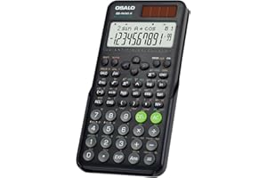 OSALO Scientific Calculator 401 Function 2-line Display 10+2 Digits Solar and Battery Calculator with Slide-on Cover for Secondary School Black (OS 991MS 2nd Edition)
