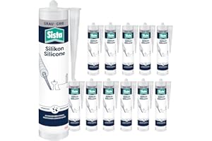 TMPPRO Premium Sanitär Silikon grau – Für hygienische & langlebige Abdichtungen im Nassbereich (12 x 280ml)