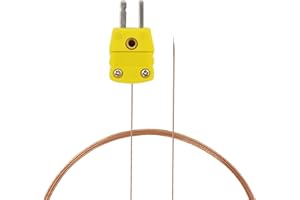 PerfectPrime TL0260, 0.13mm Diameter, K-Type Sensor Probe for K-Type Thermocouple Thermometer/Meter in Temperature Range from -20 to 260 °C/ 500 °F