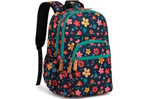 Leaper Water-Resistant Floral School Backpack Travel Bag Bookbags Women Satchel
