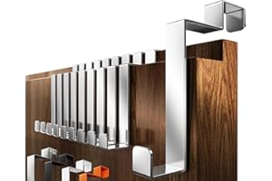 4smile Türhaken Innenseite aus Edelstahl, 10er Set - Einzeln verwendbare Türhaken zum Einhängen, Robuste Kleiderhaken Tür - Türgarderobe Rückseite mit hoher Tragkraft, Handtuchhalter Tür Innen