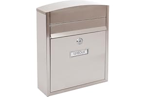 ARREGUI Compact E5737 Cassetta Postale Individuale in Acciaio Inossidabile, Cassetta della Posta da Parete, Cassetta Postale Da Esterno, Dimensione S (DIN A5), Facile da Montare, Inox