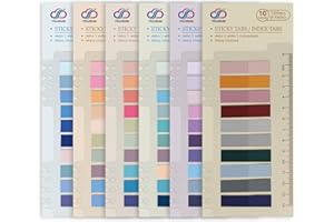 1200 pcs – 6 Pack Sticky Index Tabs – 60 Assorted Morandi Colours - Unleash Creativity and Stay Organized with CLOUDSALE Sticky Tabs - Waterproof and Vibrantly Colourful, Your Ultimate Planning Compan