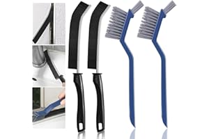 KOOSREEL 4 Pièces Brosse Nettoyage, Multifonctionnelle Brosse Nettoyage Salle de Bain, Joint Carrelage,pour Maison, Toilettes, Salle de Bain, Cuisine