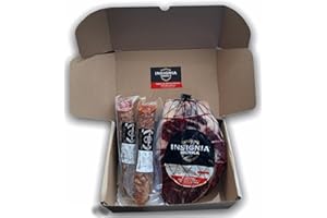 2.5 Kg Jambon Iberique PATA NEGRA Bellota (épaule) Sans Os - De porcs ibériques nourris avec des glands et 100% naturel + Chorizo ibérique + Saucisse ibérique INSIGNIA IBERICA |