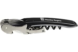 STANLEY ROGERS - Cavatappi somelier professionale con tagliacapsule, 2 x 7,5 x 22,5 cm, ideale per tutti i tipi di tappo, (colore: argento/grigio/nero), quantità: 1 pezzo.