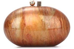 Jywmsc Monedero Acrílico para Mujer Embrague de Concha de Mármol Bolsos de Boda Bolso de Hombro con Cuentas