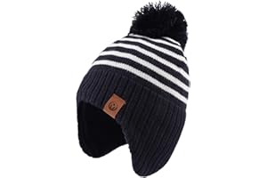 XIAOHAWANG Rayas Invierno Bebé Gorro De Punto Sombrero Niños Niñas Pequeños Niños Cálidos Bebé Gorros Clásicos