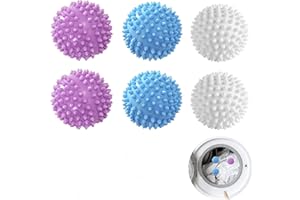 Neuytiky 6 sztuk piłek wielokrotnego użytku, do suszenia w pralce, do suszarki bębnowej