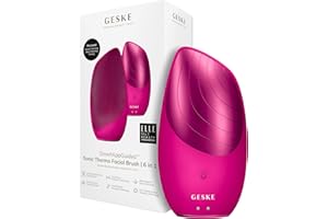 GESKE | Cepillo facial térmico sónico SmartAppGuided™ | 6 en 1 | Limpieza de la piel | Cepillo de limpieza con función de calor | Masajeador Facial | Cepillo facial eléctrico | Limpieza facial