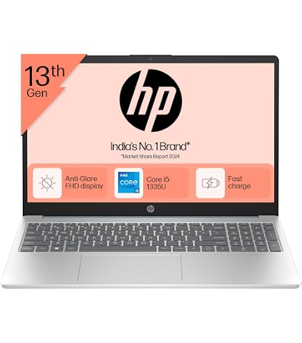 HP 15, 13th Gen Intel Core i5-1334U Laptop (16GB DDR4, 512GB SSD