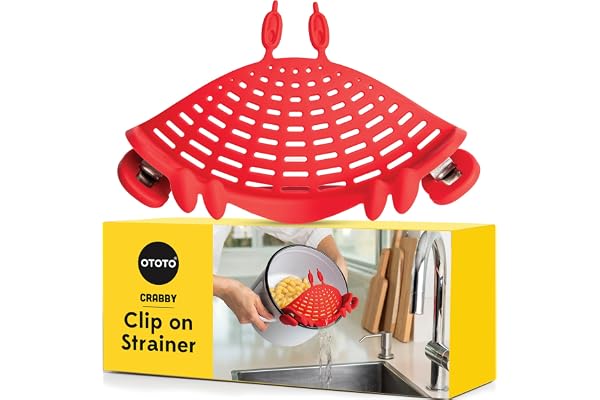 Passoire de Cuisine OTOTO - Passoire de cuisine pour égoutter les pâtes, légumes, fruits, Gadgets de Cuisine, Kitchen Gadgets, Sans BPA (Crabe)