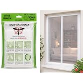 Pratik Sineklik Hazır T&uuml;l Sineklik &Ccedil;ift Kanat 150 cm x 125 cm, Kapı ve Pencere Uyumlu, 5.5 metre Yapıştırma Bantlı