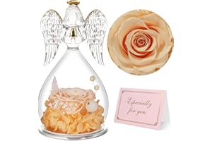 Yamonic Rosa Eterna Dia de la Madre Regalos para Mama,Flore Eterna con Figura Ángel Regalo Madre,Día de la Madre Regalo Originale para Mujer,Regalo Abuela,Rosa Preservadas Regalo Cumpleaños Mujer