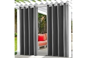 Yaqor Cortinas Exterior Terraza Impermeable Grises. Cortinas Exterior para Pérgolas, Porches Y Terrazas - Diseño Elegante Y Resistente para Proteger Tu Espacio Al Aire Libre (1)