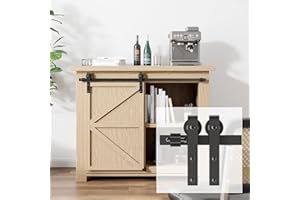 LTIYITL 76CM/2.5FT Mini Sliding Door Track Barn Door Hardware Kit for Single Door Suitable for TV Stands Wardrobe Cabinets