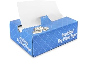 FIT MEAL PREP Handy Wacks 500 Interfolded Food and Deli Dry Wrap Wax Paper Sheets with Dispenser Box, Bakery Pick Up Tissues, 6 X 10.75 Inch [500 Pack] 6 x 10.75" White