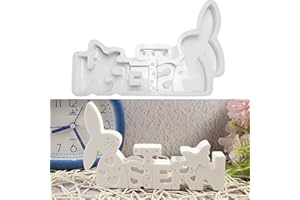 Silikonformen Gießformen Ostern, Silikonform Ostern Hase Gießform Osterhase Gips Zum Gießen Gießform Ostern Hase Gipsform Ostern Silikonformen Hase Giessformen Silikon Ostern für Handwerk (A)