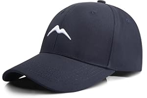 Momoshe Cap Herren Sommer Damen 100% Baumwoll Kappe Verstellbar Atmungsaktiv Einheitsgröße Baseball Bergspitzen Stickerei Sport