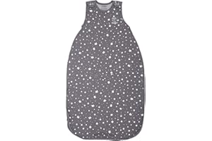 Woolino 4-Jahreszeiten-Baby-Schlafsack - Merino-Wolle 2 Monate - 2 Jahre Sterngrau