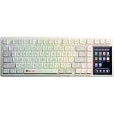 Aula L99 4" Akıllı Dokunmatik Ekranlı 3 Modlu RGB Hot Swap Caramel Latte Switch Mekanik Kablosuz Oyuncu Klavyesi Bej