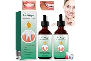 UJOOGBU 2PCS Gum Regrowth Drops,Gum Repair for Receding Gums,Gum Restore Plus Liquid Drops Mouthwash,Receding Gum Treatment,Gum Repair Regrowth,Effective Gum Gel Pain Relief for Oral Care,Fresh Breath