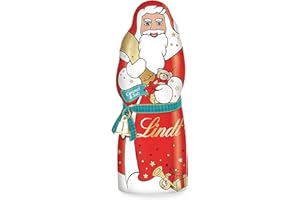 ‎LINDT Lindt Schokolade | Weihnachtsmann Caramel und Salz | 125g | Schokoladenfigur aus Vollmilchschokolade mit Caramel und einem Hauch von Salz | edle Weihnachtsfigur zum Verschenken in der Weihnachtszeit