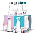 Evian Natural Mineral Water Duo Pack, 2 Sparkling And 2 Still Drinking Water, 330ml X 4 Glass Drinking Bottles, Naturally Filtered Water Crafted By Nature