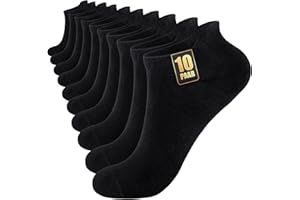 SockWaddles 10 Par Skarpetek Sneaker Męskie Damskie, Antypotne Krótkie Skarpetki, Bawełniane Skarpety Sportowe, Oddychające Skarpety do Biegania Unisex Czarne Białe Szare
