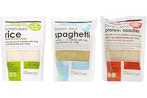 BARE NAKED Barenaked Protein Noodles, Spaghetti & Rice Mixed Case 3 x 380g