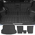 powoq Trunk Mat Compatible with 2014-2020 Nissan Rogue SV S SL TPE Cargo Liner Backrest Mat Replacement for 2014-2020 Nissan Rogue Accessories (Fit 2014-2020 Nissan Rogue, Trunk Mat+Backrest Mat)