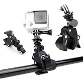 Coverzone Evrensel Al&uuml;minyum Alaşımlı Aksiyon Kamerası Montaj Kelep&ccedil;esi, 360&deg; D&ouml;ner, Motosiklet ve Bisiklet &ndash; GoPro HERO 11/1