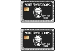 Buyaole Credit Card Skin Funny Debit Card Skin White Privilege Card Credit Card Sticker Bank Card Skin Cover Credit Card Skins Custom White Privilege Card Stickers for Debit (2, A1)