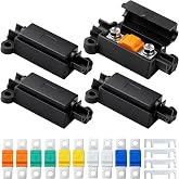 4 Pieces Midi Fuse Holder and 10 Midi Fuses 30/40/60/80/100A | High Current Fuse Midi Fuse Holder Screw-on for Cars, Trucks,