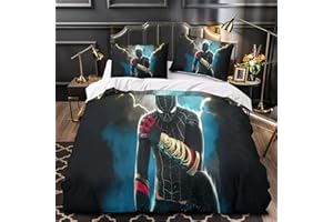 AUUSDA Spider-Man Ropa De Cama De Moda Infantil Homecoming Precioso Patrón para Niños Niños Niñas Funda De Edredón De Microfibra + Fundas De Almohada Double（200x200cm）