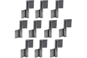 Gedotec Scharniere zum Anschweißen | 10 Stück - Anschweißband für Metall-Türen | Anschweißscharnier Höhe 50 mm | DIN links | Schwerlast-Scharnier für Gartentor & Maschinen | Torband für Stahl-Tore