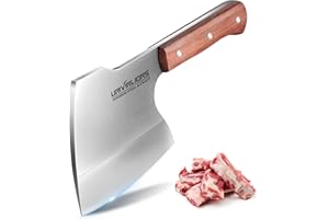 Univinlions Mannaia Da Cucina A Codolo Pieno, Giapponese Per Carne E Ossa, Coltello Da Macellaio Estremamente Affilato, Forgiata A Mano Per Cucina Campeggio BBQ