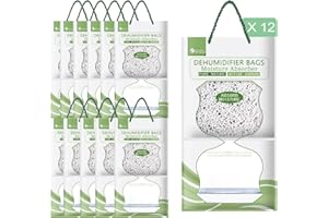 KTWSUEF Bolsas Antihumedad Armarios,Set 12 Pzas de 100g Protección Contra Olores y Moho,Bolsas Antihumedad para Armario, baño,Wardrobe,Coche(Verde)