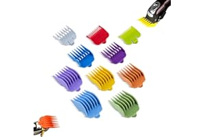 HBINGL Clipper Guards, 10PCS Colorful Replacement Spares Haircut Accessories Set,Rechargeable, Trimmer Beard Trimmer Nose Trimmer Set for Men IPX7 Waterproof Cordless Barber Hair Cutting Kit