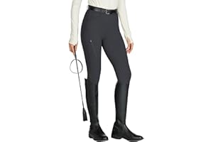 Willit Women's Horse Riding Pants Full Seat Silicone Equestrian Breeches Horseback Schooling Tights Zipper Pockets
