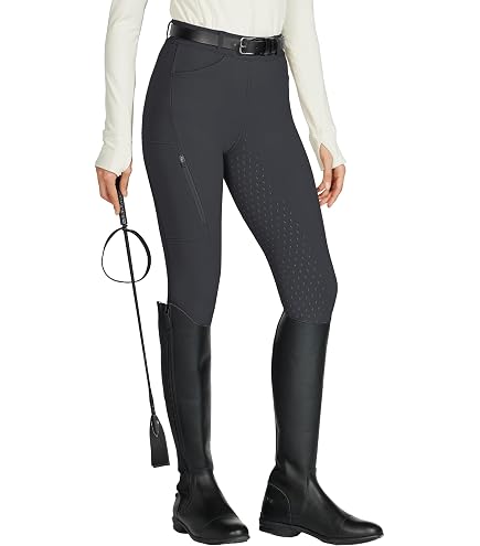 HKM Lavender Bay Legging Femme - Legging Équitation Avec Genouillère Silicone Et Poches