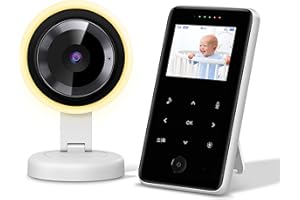 quietbliss Video Baby Monitor with Camera and Audio, 2.4 GHz Digital Wireless Baby Monitor with Night Light, Automatic Night VisionTouch Control, Two-Way Call, 900 Foot Range, VOX Mode, Lullabies